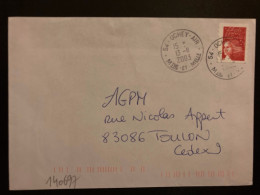 LETTRE TP M DE LUQUET TVP ROUGE OBL.13-11 2003 54 OCHEY AIR MTHE ET MELLE - Militärische Luftpost