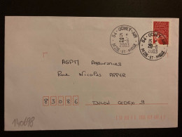 LETTRE TP M DE LUQUET TVP ROUGE OBL.20-6 2003 54 OCHEY AIR MTHE ET MELLE - Militaire Luchtpost