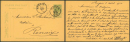 EP Au Type 5ctm Vert (SBEP N°42) Obl Simple Cercle "Ruyen" (1910) > Ham-S-Heure / Tissus - Tarjetas 1909-1934