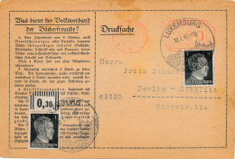 AFSTEMPELING LUXEMBURG 1943  TO BERLIN  STEGLITZ     2 SCANS - 1940-1944 German Occupation