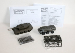 ROCO MINITANKS HO N°329 LEOPARD 2 CHAR COMBAT + N°306 TPZ1 CHAR BLINDE TRANSPORT - MODELE REDUIT MILITAIRE (1712.4) - Panzer