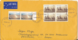 Australia Cover Sent Air Mail To Denmark Tamworth 12-3-1987 With AAT And Australian Stamps - Lettres & Documents