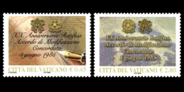2005 VATICANO SET MNH ** Accordo Di Modificazione Del Concordato - Unused Stamps