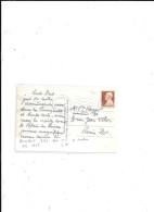 MONACO N° 333 OBL SUR CP ROCHER 1948 - Storia Postale