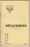 Fascicule De Cours "Déplacements" - ESAA Nimes - Cour Pratique De Tir Antiaérien - 1956 - French