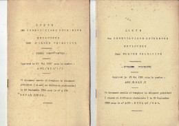 Liste Des Abréviations Courantes Employées Dans L'Armée Française - 2 Volumes (signes Conventionnels/symboles) EMA 1955 - French