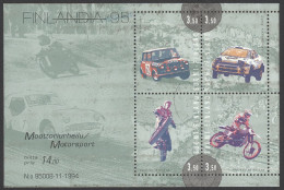Finland Sc# 961 Used Souvenir Sheet (b) 1995 Motor Sports - Gebruikt