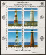 Argentina - 1992 - Lighthouses - Faros "Punta Mogotes" - "Rio Negro" - "San Antonio" - "Cabo Blanco" - Unused Stamps