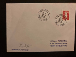 LETTRE TP M DE BRIAT 2,50 OBL.22-6 1992 54 OCHEY AIR MTHE ET MELLE - Militärische Luftpost