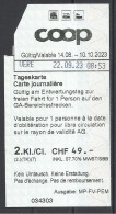 Switzerland, 24 Hours Railway(bus, Tram) Second Class Ticket, 49 CHF. 2023. - Europe