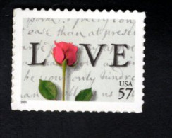 1869078744 2001 (XX) SCOTT 3551 POSTFRIS MINT NEVER HINGED - LOVE STAMP FLOWERS ROSE - Unused Stamps