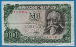ESPANA 1000 PESETAS 17.09.1971 # 6I1159814 P# 154  José Echegaray - 1000 Peseten