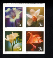 271131865 2001 SCOTT 3490A (XX) POSTFRIS MINT NEVER HINGED  - FLORA - FLOWERS - BOOKLET PANE UNDER IMPERFORATED - Other & Unclassified
