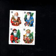 209498727 2001 SCOTT 3540B (XX) POSTFRIS MINT NEVER HINGED  Blok Christmas 3537 FIRST STAMP BLOCK - SANTA CLAUS - Nuovi