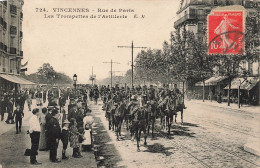 FRANCE - Vincennes - Rue De Paris - Les Trompettes De L'Artillerie - EM - Carte Postale Ancienne - Vincennes