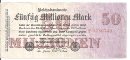 ALLEMAGNE 50 MILLIONEN MARK 1923 VF P 98 - 50 Millionen Mark