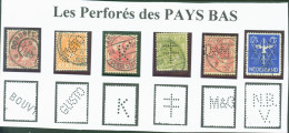 Nerderland Pays-bas Timbres Perforés 6 Perforations Différentes - Gezähnt (perforiert)
