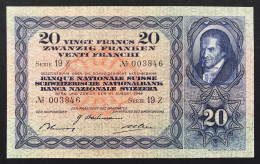 Svizzera Suisse Switzerland 20 Francs Franken Franchi 1946 LOTTO 1097 - Switzerland