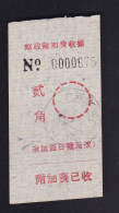 CHINA CHINE  GUANGXI  Receipt ADDED CHARGE LABEL (ACL)  0.20 YUAN VARIETY - Andere & Zonder Classificatie