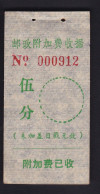 CHINA CHINE  GUANGXI  Receipt ADDED CHARGE LABEL (ACL)  0.05 YUAN - Andere & Zonder Classificatie