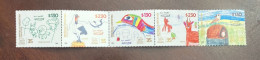 P) 2022 ARGENTINA, CHILDREN'S ART, ANNIVERSARY GARRAHAN PEDIATRIC HOSPITAL, COMPLETE STRIP, MNH - Altri & Non Classificati