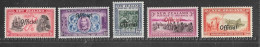 NEW ZEALAND 1940 CENTENNIALS OFFICIALS SG O142, O143, O145, O146, O150 UNMOUNTED MINT Cat £40 - Officials