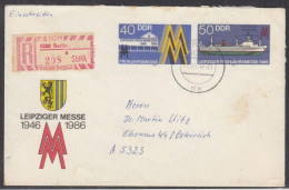 SALE !! 50 % OFF !! ⁕ Germany 1986 DDR ⁕ Berlin Registered Mail Cover, Leipzig Fair Mi.3003/3004 - Enveloppes - Oblitérées