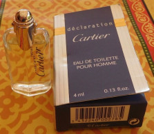 Miniature Parfum DÉCLARATION  Homme De Cartier - Miniaturen Damendüfte (mit Verpackung)