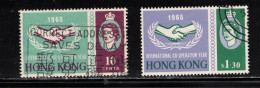 HONG KONG Scott # 223-4 Used - QEII International Co-operation Year - Oblitérés