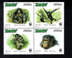 1869828765 1997 SCOTT 1466 (XX) POSTFRIS MINT NEVER HINGED  - FAUNA - MONKEYS AND W.W.F. EMBLEM - PAN PANISCUS - Neufs