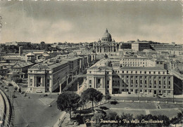 ITALIE - Rome -  Panorama Et Rue De La Conciliation - Carte Postale Ancienne - Plaatsen & Squares