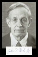 John Forbes Nash Jr. (1928-2015) - A Beautiful Mind - Signed Card + Photo - Nobel - Inventeurs & Scientifiques