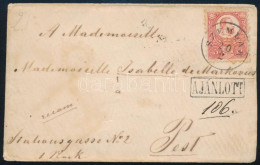 1872 Ajánlott Grófi Előnyomott Boríték 5kr + Hátoldalán 10kr Bérmentesítéssel "SZEMLAK" - "PEST" (Gudlin 250 P) - Autres & Non Classés