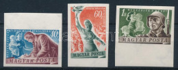 ** 1950 Béke Vágott ívszéli Sor / Mi 1139-1141 Imperforate Margin Set - Autres & Non Classés