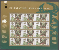 UNITED STATES #4645 - YEAR OF THE OX -  LUNAR NEW YEAR  -  SHEETLET  WITH 12 STAMPS NEW - Nuovi