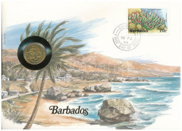 Barbados 1982. 5c Felbélyegzett Borítékban, Bélyegzéssel, Német Nyelvű Leírással T:UNC Barbados 1982. 5 Cents In Envelop - Non Classés