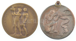 Sződy Szilárd (1878-1939) 1928. "Magyar Főiskolai Sportegyletek Egyesülése - 1907 / Bajnoki Érem" Bronz Díjérem, Hátolda - Non Classificati