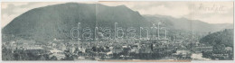 T4 1901 Brassó, Kronstadt, Brasov; 3-részes Kihajtható Panorámalap / 3-tiled Folding Panoramacard (vágott / Cut) - Non Classificati