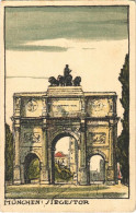 * T2/T3 München, Munich; Siegestor / Victory Gate. Litho (EK) - Non Classificati