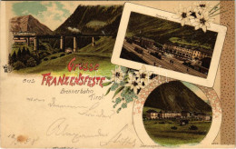 T2/T3 1898 (Vorläufer) Fortezza, Franzensfeste (Südtirol); Grüsse Aus Franzensfeste Brennerbahn Tirol, Bahnhof, Stations - Ohne Zuordnung