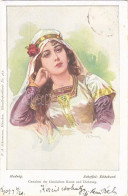 T4 1899 Hadwig. Scheffel: Ekkehard. F.A. Ackermann Künstlerpostkarte No. 475. S: F. B. Doubek (vágott / Cut) - Non Classés