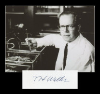 Thomas Huckle Weller (1915-2008) - Virologist - Signed Card + Photo - Nobel - Inventori E Scienziati