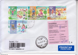 ROMANIA 2017: CHILDREN GAMES Returned Registered Cover To GERMANY And Back Item N° #485129645 - Registered Shipping! - Gebraucht