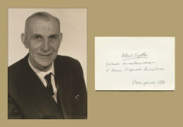 Alfred Kastler (1902-1984) - French Physicist - Signed Card + Photo - Nobel - Inventors & Scientists