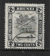 BRUNEI 1951 2c BLACK SG 80ab FINE USED Cat £8 - Brunei (...-1984)