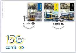 Portugal & FDC CARRIS, 150 Years Of Public Transport In Lisbon 2023 (687688) - Altri (Terra)