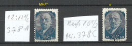 RUSSLAND RUSSIA 1929/1931 Michel 378 A (perf 12:12 1/2) + C (perf 10 1/2) Lenin */o - Autres & Non Classés