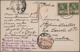 Schweiz - Portomarken: 1892/1974, Vielseitige Partie Von Ca. 53 Bedarfs-Briefen/ - Taxe