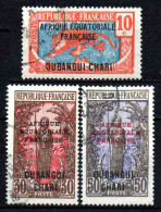 Oubangui Chari - 1925  - Tb Antérieurs  Surch - N° 63/64/65- Oblit - Used - Oblitérés