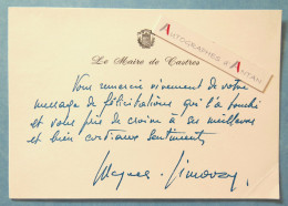 ● Jacques LIMOUZY Maire De Castres - Carte Lettre Autographe - Politicians  & Military